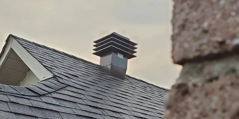 Ridge vent installation on completed roof